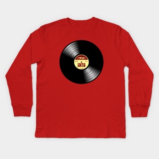 Vintage Vinyl 1975 Kids Long Sleeve T-Shirt